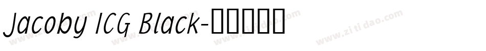Jacoby ICG Black字体转换